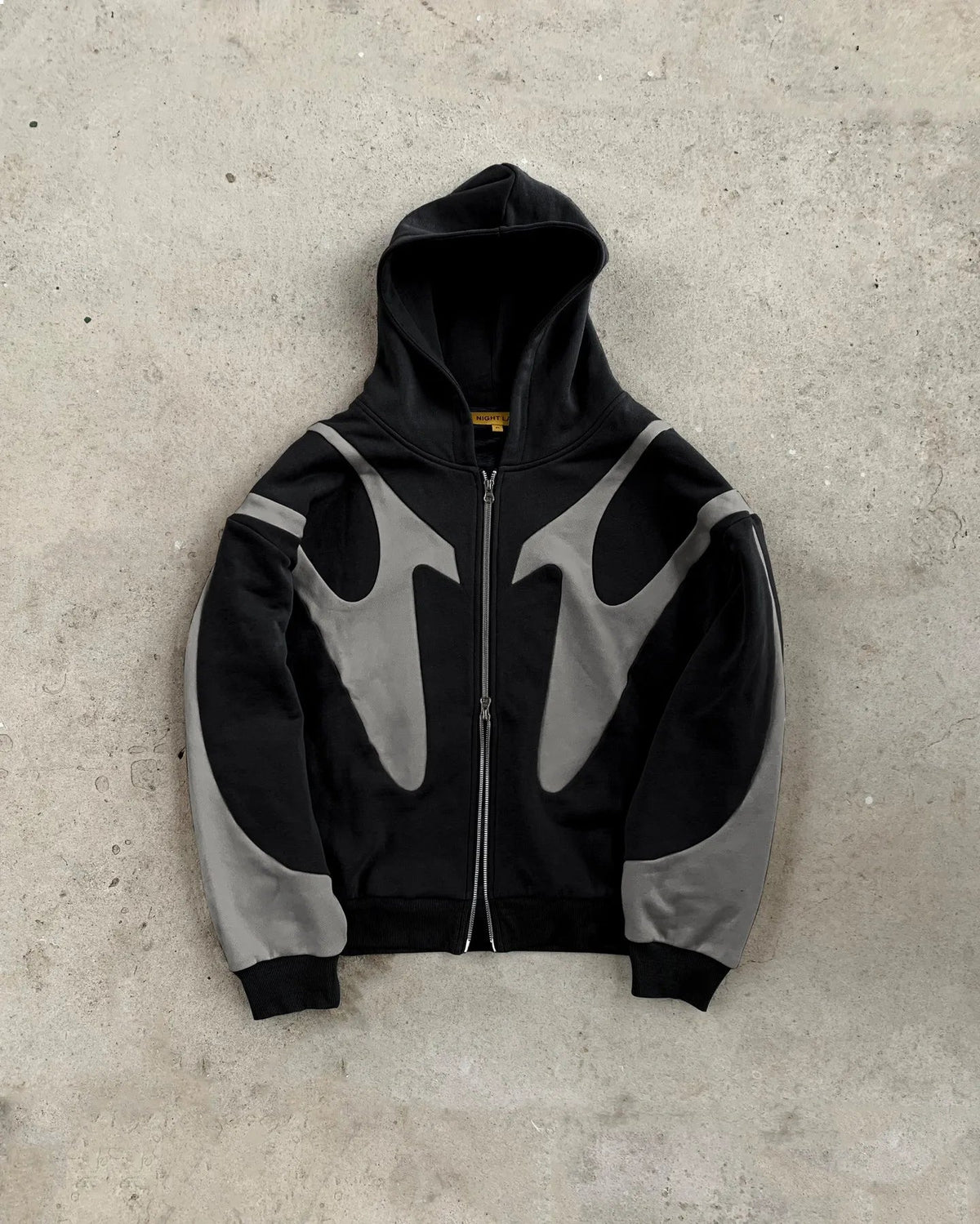 Vintage Gothic Geometric Patchwork Zipper Hoodie - ATLAS 1