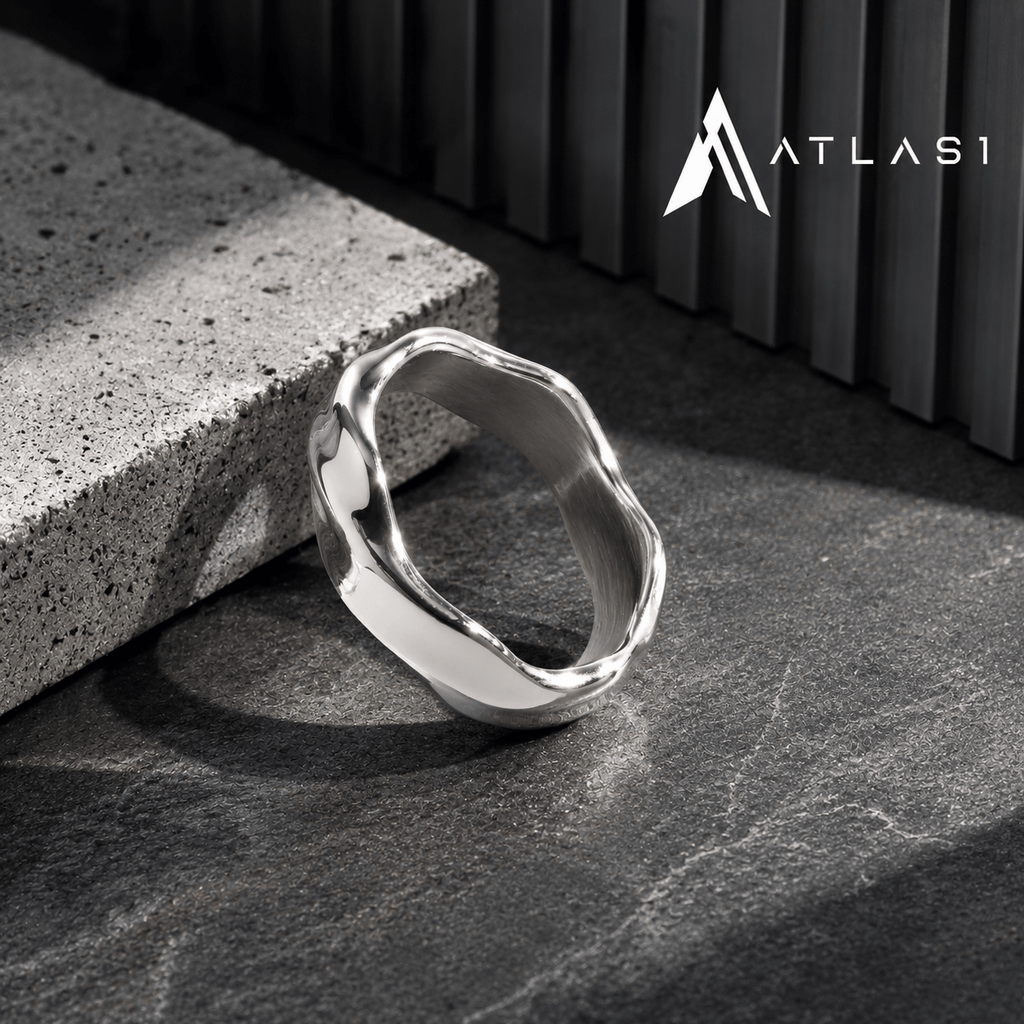 Vintage Oxidized Mobius Ring For Men - ATLAS 1