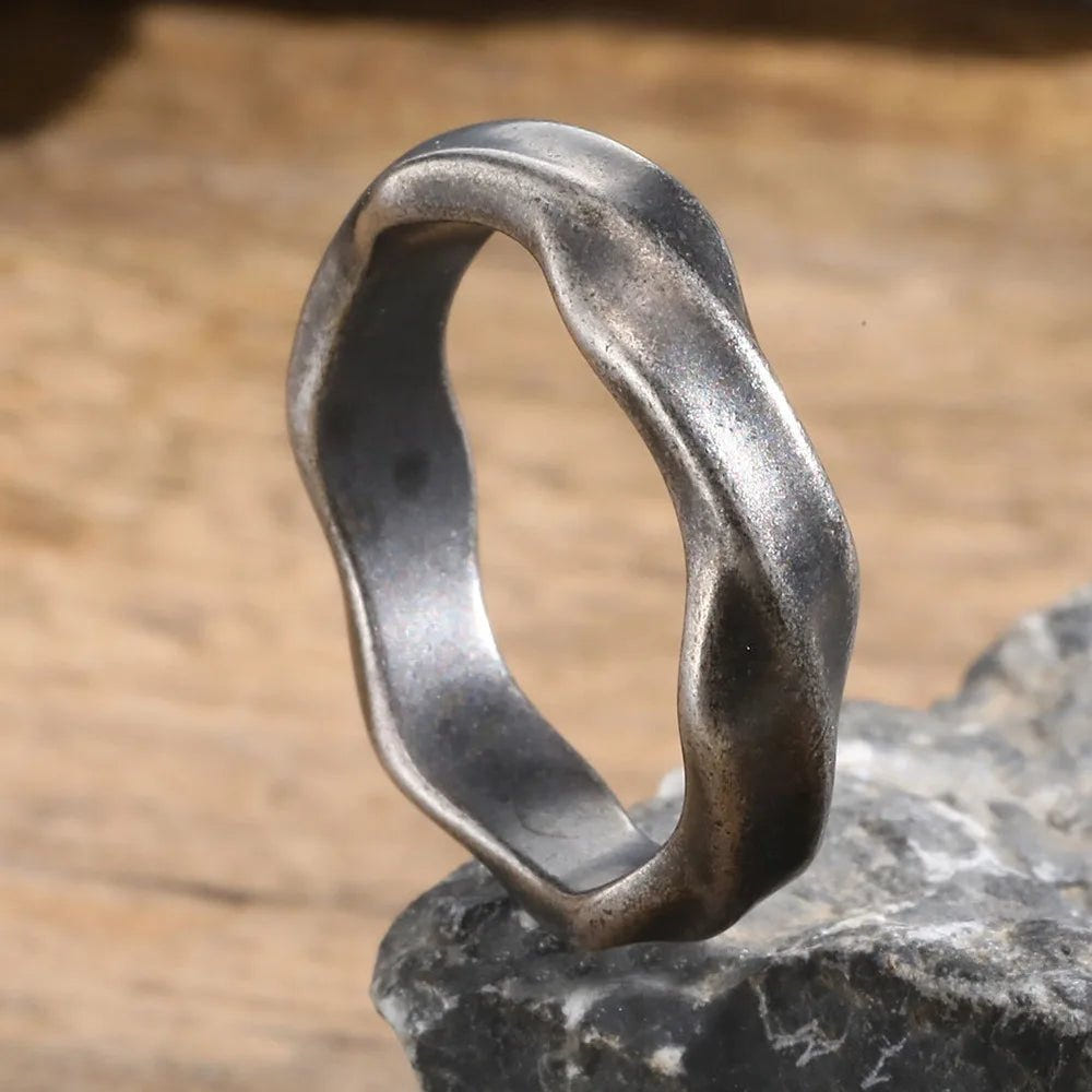 Vintage Oxidized Mobius Ring For Men - ATLAS 1