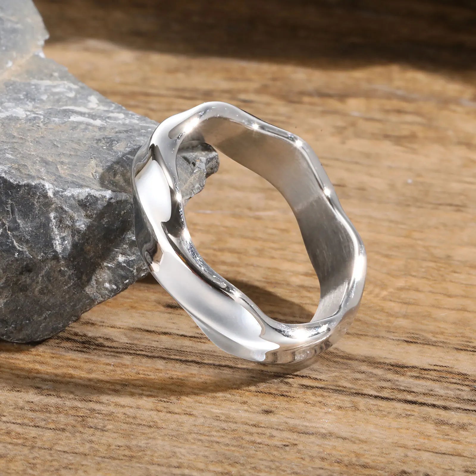 Vintage Oxidized Mobius Ring For Men - ATLAS 1