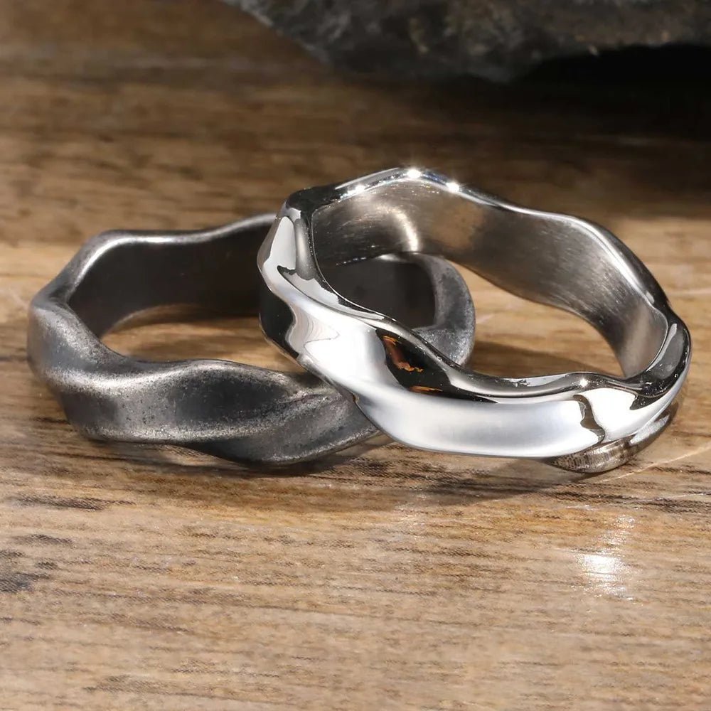 Vintage Oxidized Mobius Ring For Men - ATLAS 1