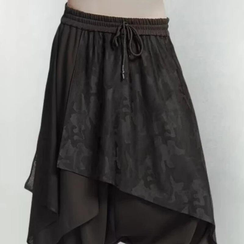 Vintage Y2K Gothic Oversized Skirt Pants - ATLAS 1 - Techwear Store