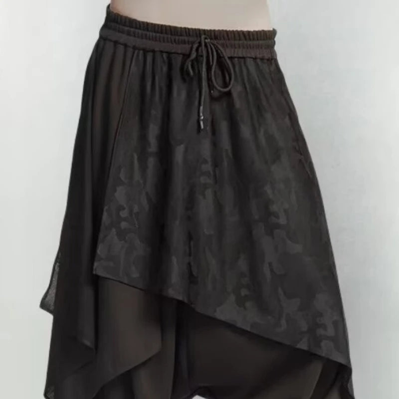 Vintage Y2K Gothic Oversized Skirt Pants - ATLAS 1 - Techwear Store