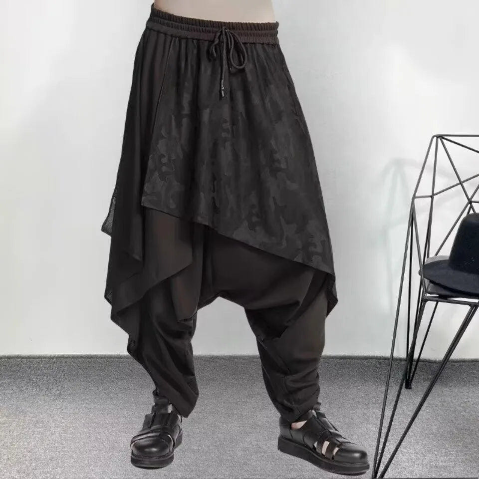 Vintage Y2K Gothic Oversized Skirt Pants - ATLAS 1 - Techwear Store