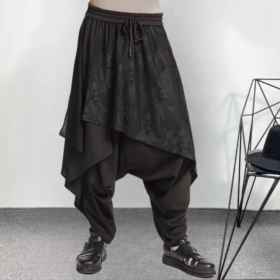 Vintage Y2K Gothic Oversized Skirt Pants - ATLAS 1 - Techwear Store