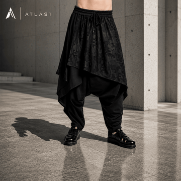 Vintage Y2K Gothic Oversized Skirt Pants - ATLAS 1