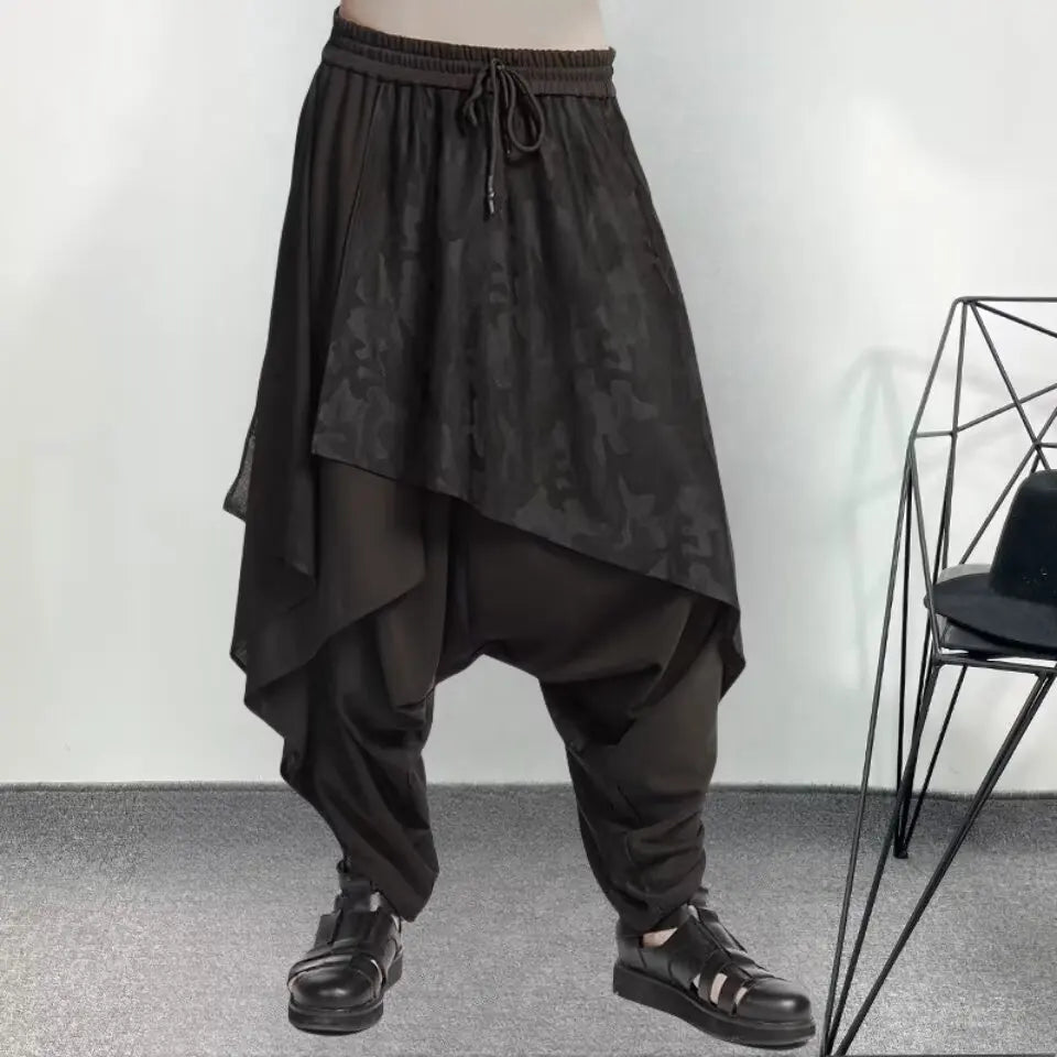 Vintage Y2K Gothic Oversized Skirt Pants - ATLAS 1 - Techwear Store