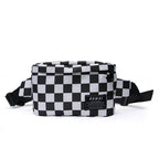 Waterproof Nylon Checked Print Techwear Waist Bag - ATLAS 1