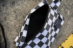 Waterproof Nylon Checked Print Techwear Waist Bag - ATLAS 1