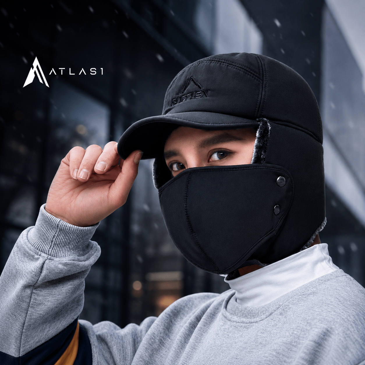 Winter Techwear Bomber Cap - ATLAS 1