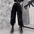 Women Black Techwear Cargo Pants Loose - ATLAS 1