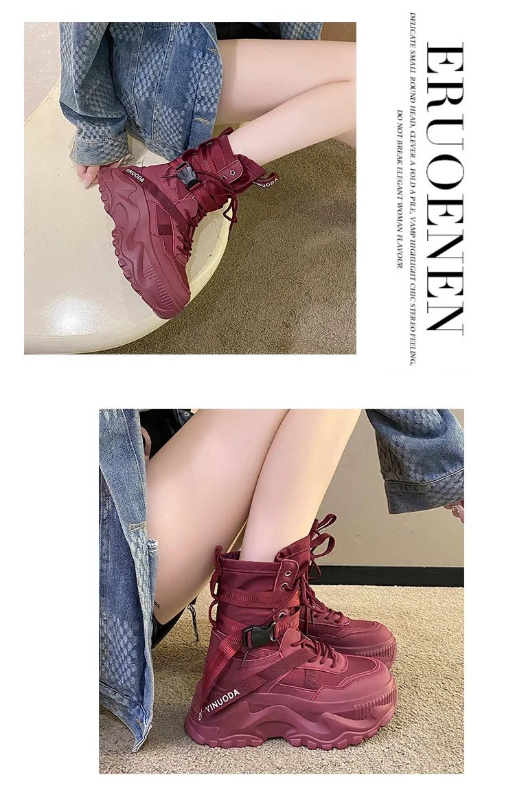 Women Chunky Platform Motorcycle Boots - ATLAS 1