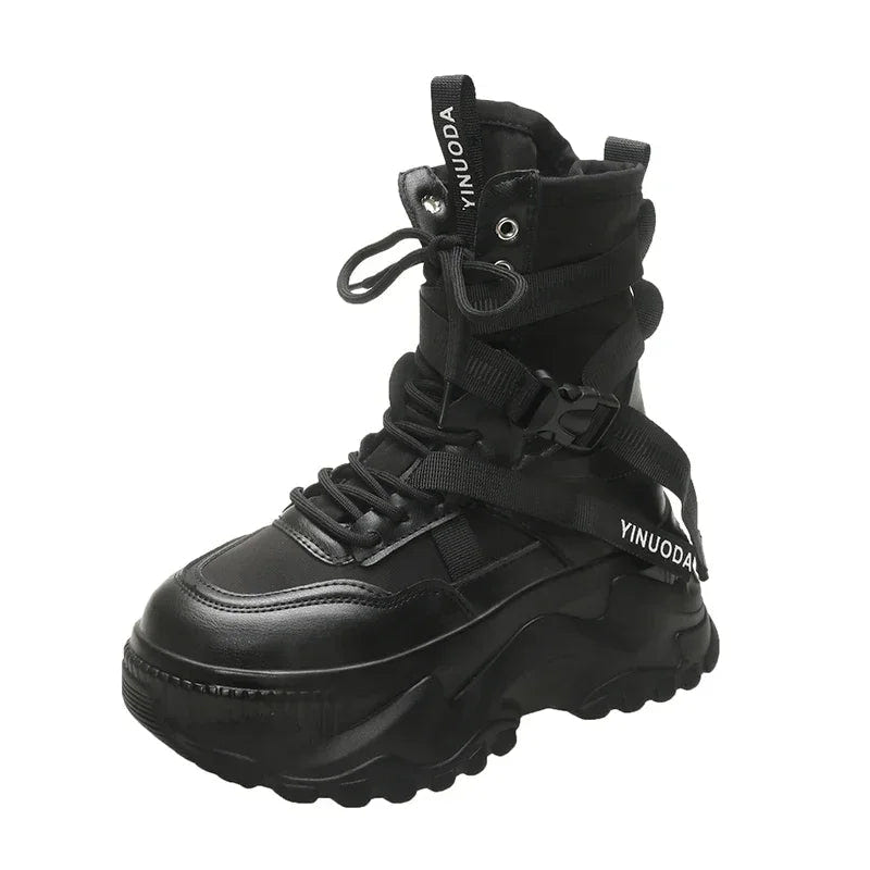 Women Chunky Platform Motorcycle Boots - ATLAS 1