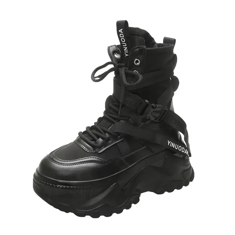 Women Chunky Platform Motorcycle Boots - ATLAS 1
