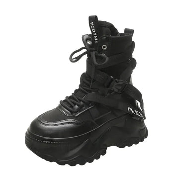 Women Chunky Platform Motorcycle Boots - ATLAS 1