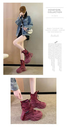 Women Chunky Platform Motorcycle Boots - ATLAS 1