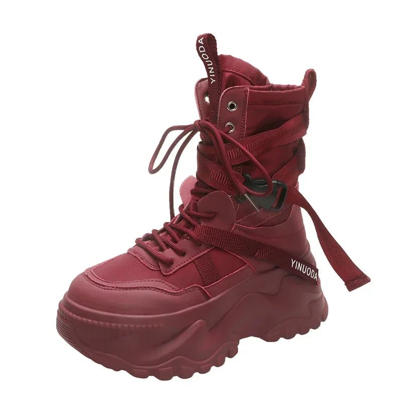 Women Chunky Platform Motorcycle Boots - ATLAS 1