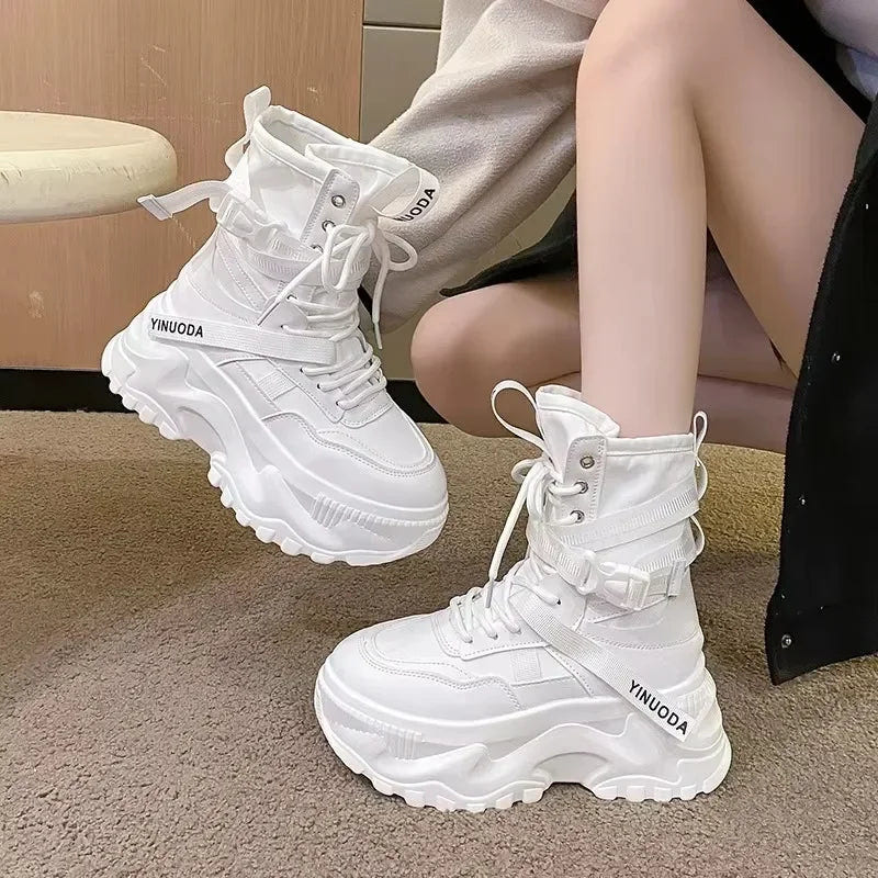 Women Chunky Platform Motorcycle Boots - ATLAS 1
