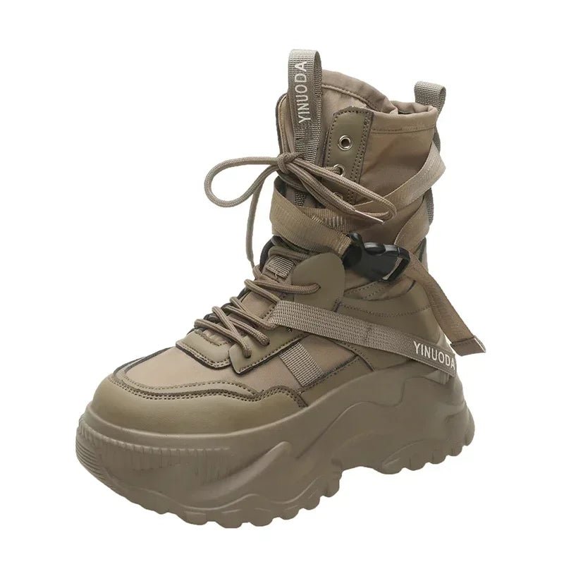 Women Chunky Platform Motorcycle Boots - ATLAS 1