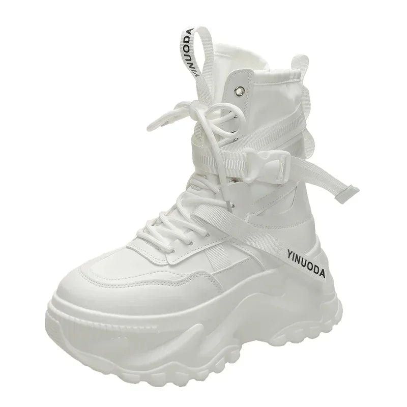 Women Chunky Platform Motorcycle Boots - ATLAS 1