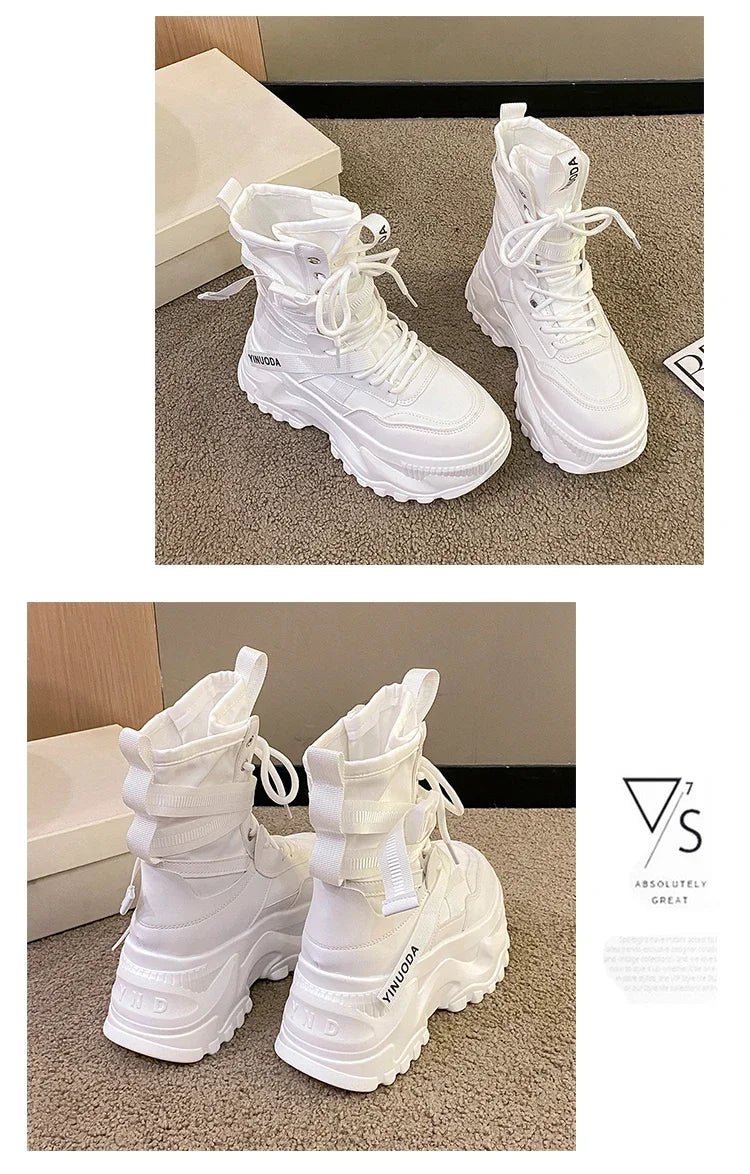 Women Chunky Platform Motorcycle Boots - ATLAS 1