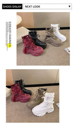 Women Chunky Platform Motorcycle Boots - ATLAS 1