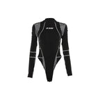 Women Mesh Colorblock Half Turtleneck Shirt - ATLAS 1 - Techwear Store