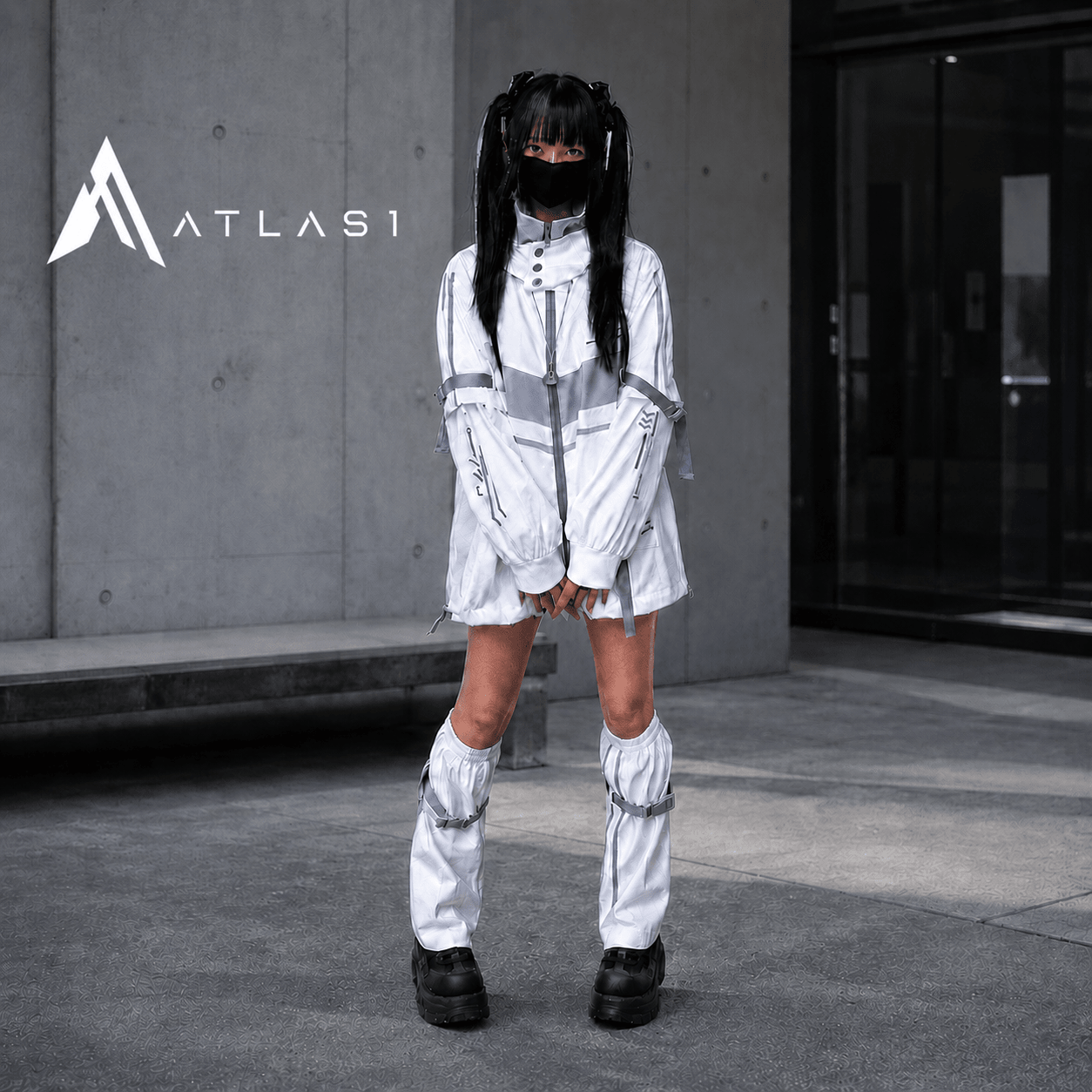 Women Streetwear Hooded Contrast Color Jacket - ATLAS 1