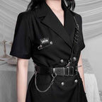 Women's Black Eco - Leather Techwear Harness - ATLAS 1