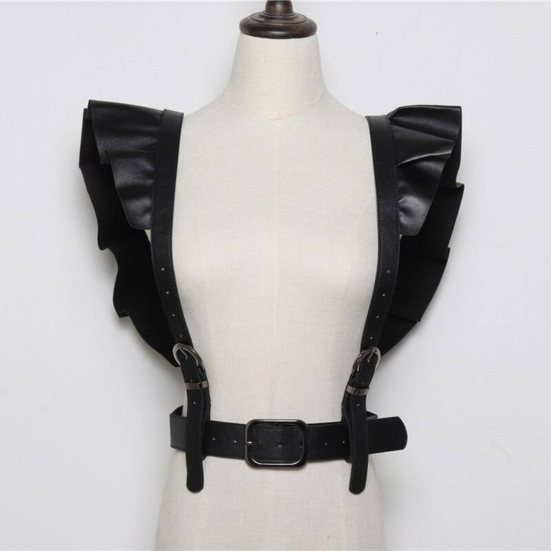 Women's Black Eco - Leather Techwear Harness - ATLAS 1