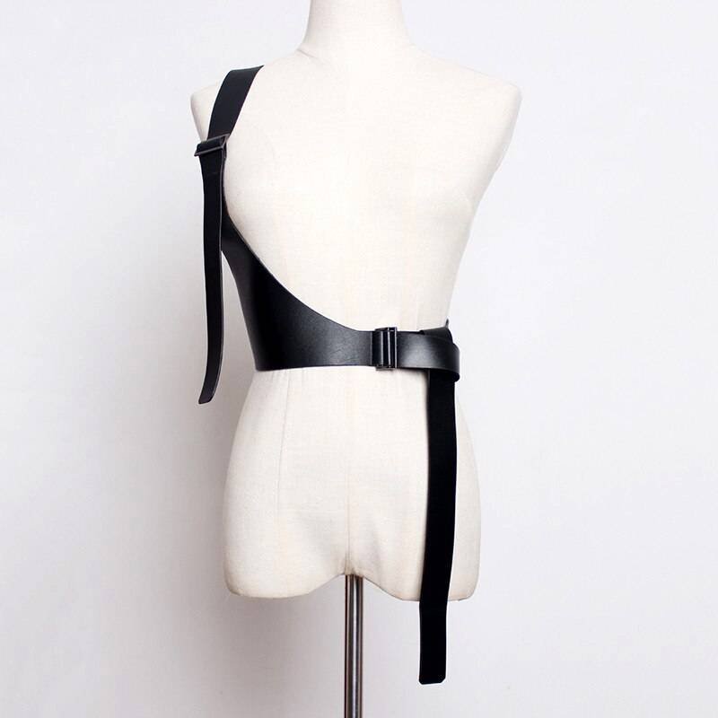Women's Black Eco - Leather Techwear Harness - ATLAS 1
