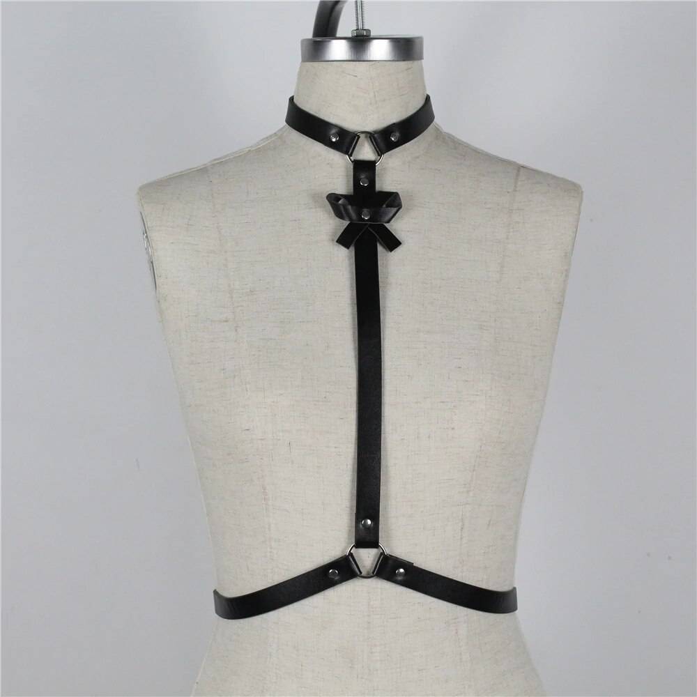 Women's Black Eco - Leather Techwear Harness - ATLAS 1