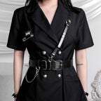 Women's Black Eco - Leather Techwear Harness - ATLAS 1
