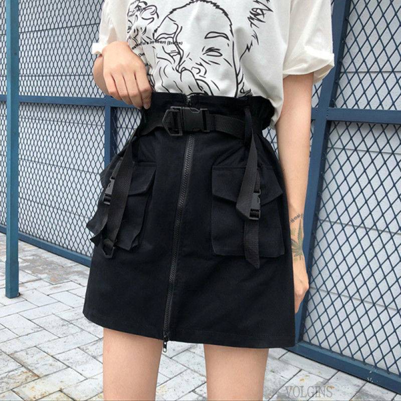 Women's Cargo Pockets Techwear Mini Skirt - ATLAS 1