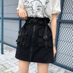 Women's Cargo Pockets Techwear Mini Skirt - ATLAS 1