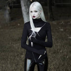 Women's Dark Ninja Asymmetric Techwear Top - ATLAS 1