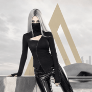 Women's Dark Ninja Asymmetric Techwear Top