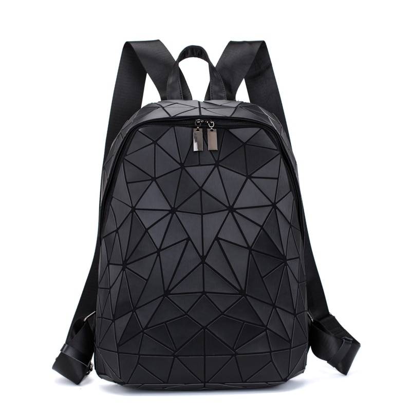 Women's Futuristic Mosaic Geometric Pattern Backpack - ATLAS 1