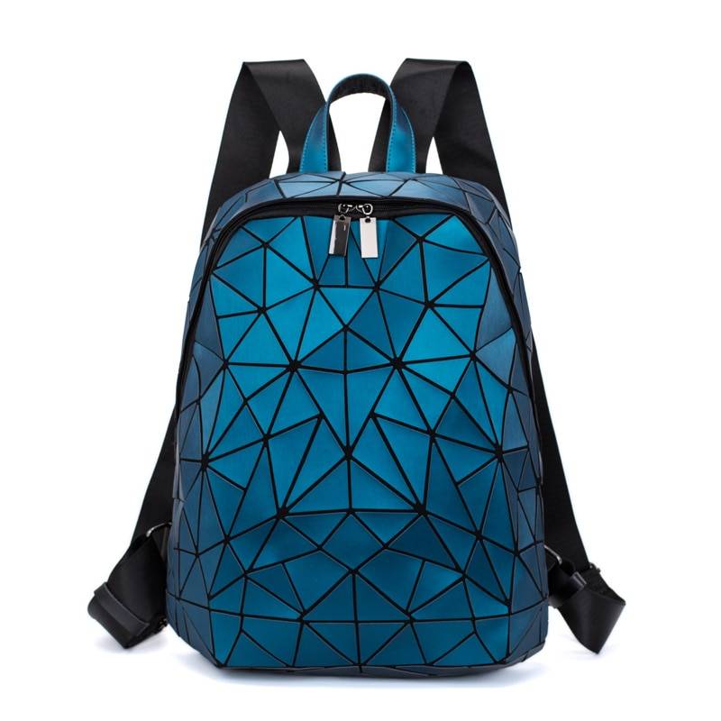 Women's Futuristic Mosaic Geometric Pattern Backpack - ATLAS 1