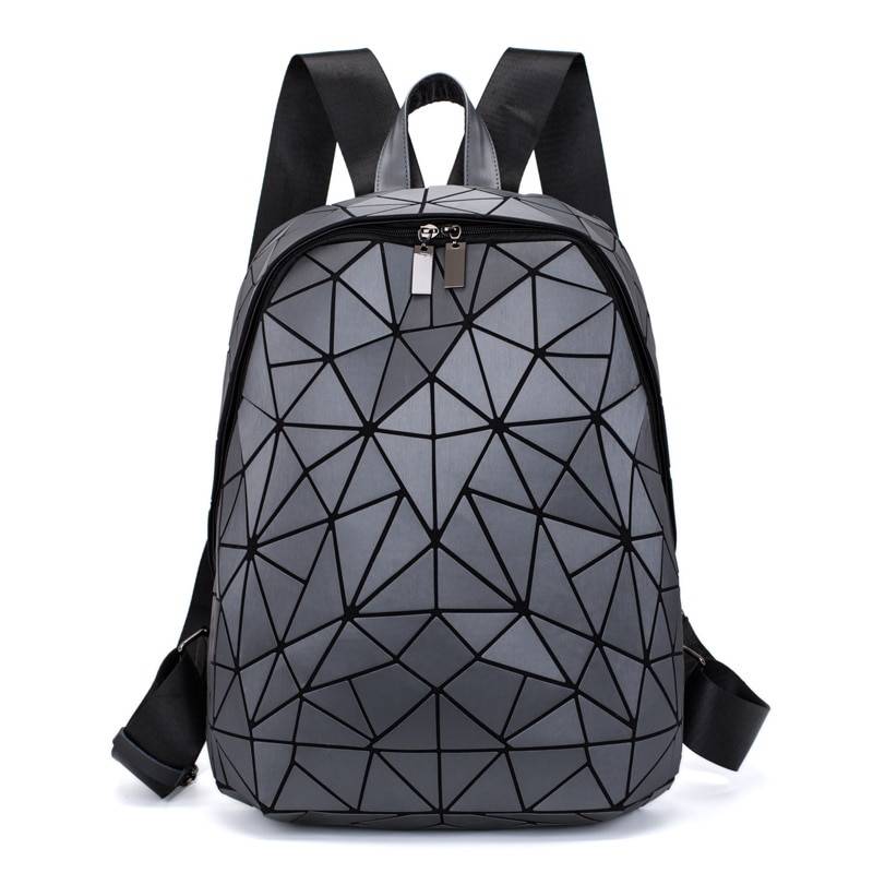 Women's Futuristic Mosaic Geometric Pattern Backpack - ATLAS 1