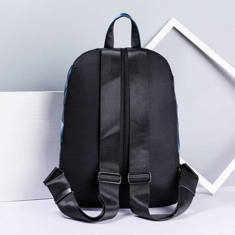 Women's Futuristic Mosaic Geometric Pattern Backpack - ATLAS 1