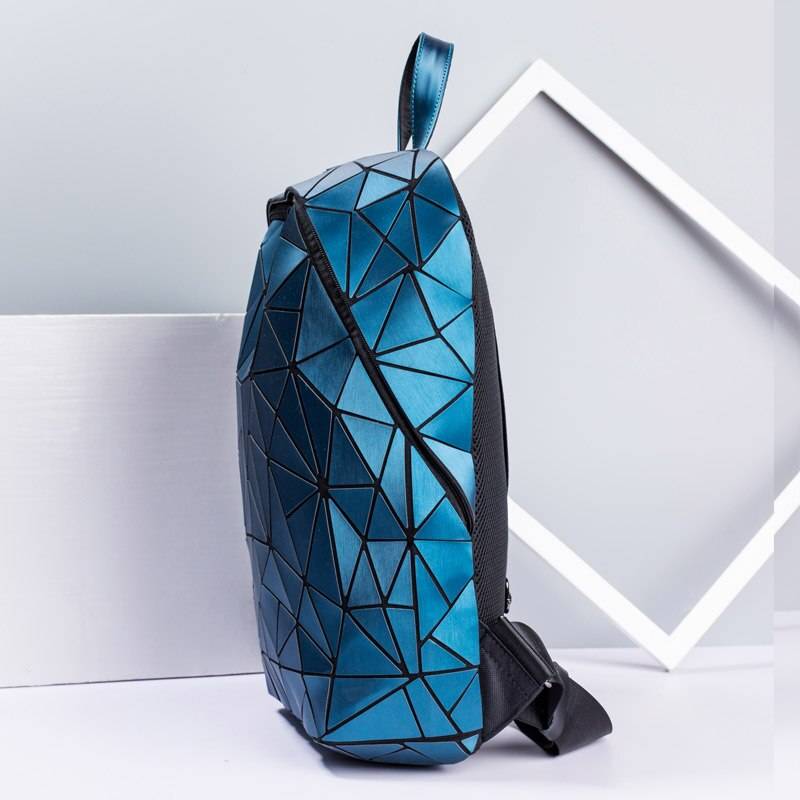 Women's Futuristic Mosaic Geometric Pattern Backpack - ATLAS 1