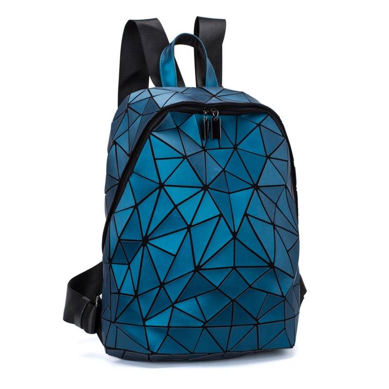Women's Futuristic Mosaic Geometric Pattern Backpack - ATLAS 1