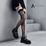 Women's Gothic Techwear Heart Patterned Stockings