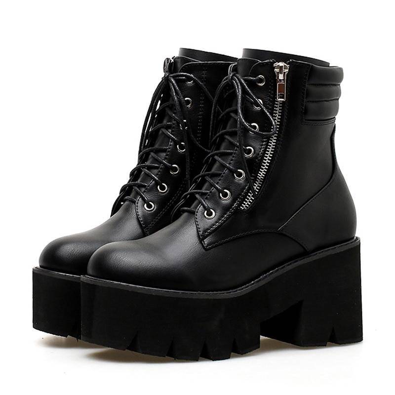Women's High Platform Techwear Ankle Boots - ATLAS 1