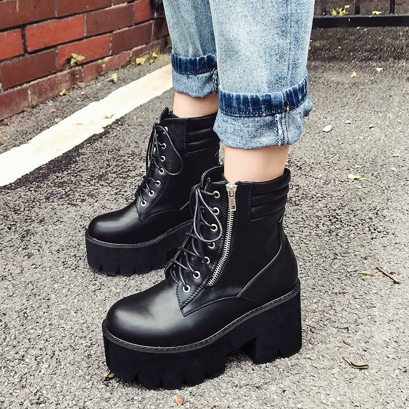 Women's High Platform Techwear Ankle Boots - ATLAS 1