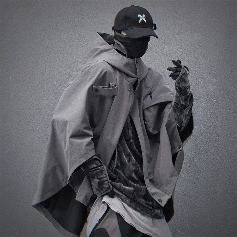 Women's Hooded Techwear Functional Cape Jacket - ATLAS 1