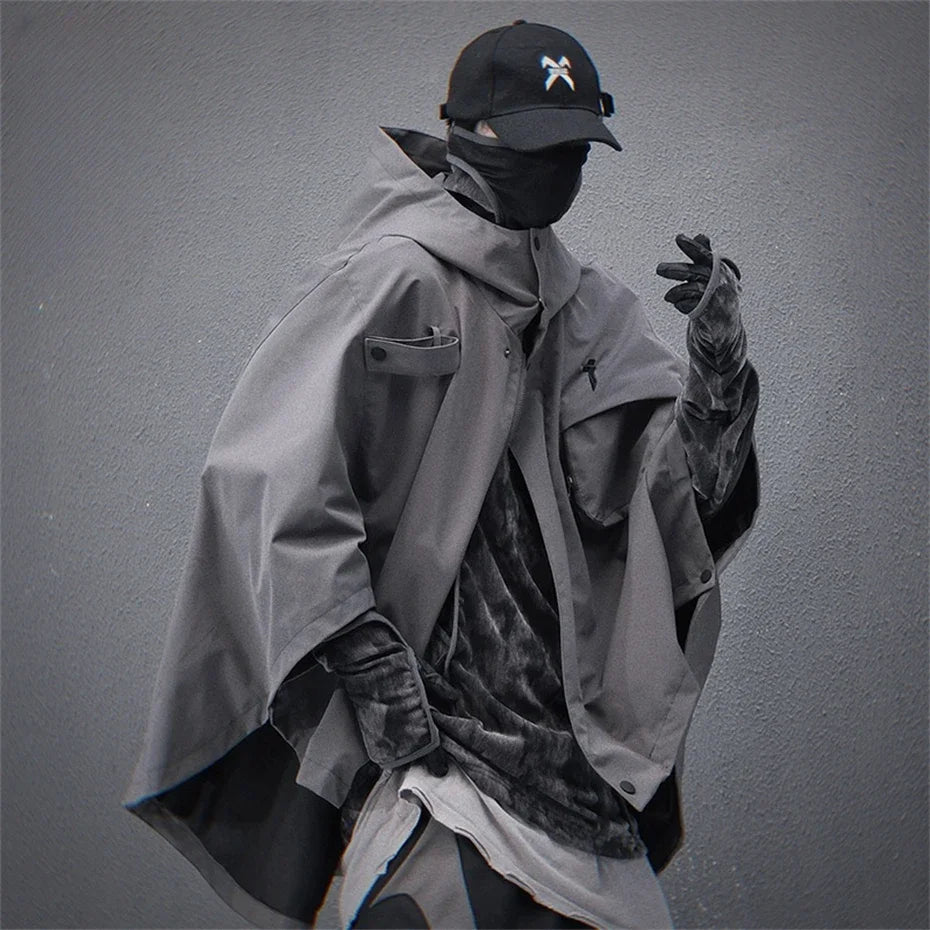 Women's Hooded Techwear Functional Cape Jacket - ATLAS 1