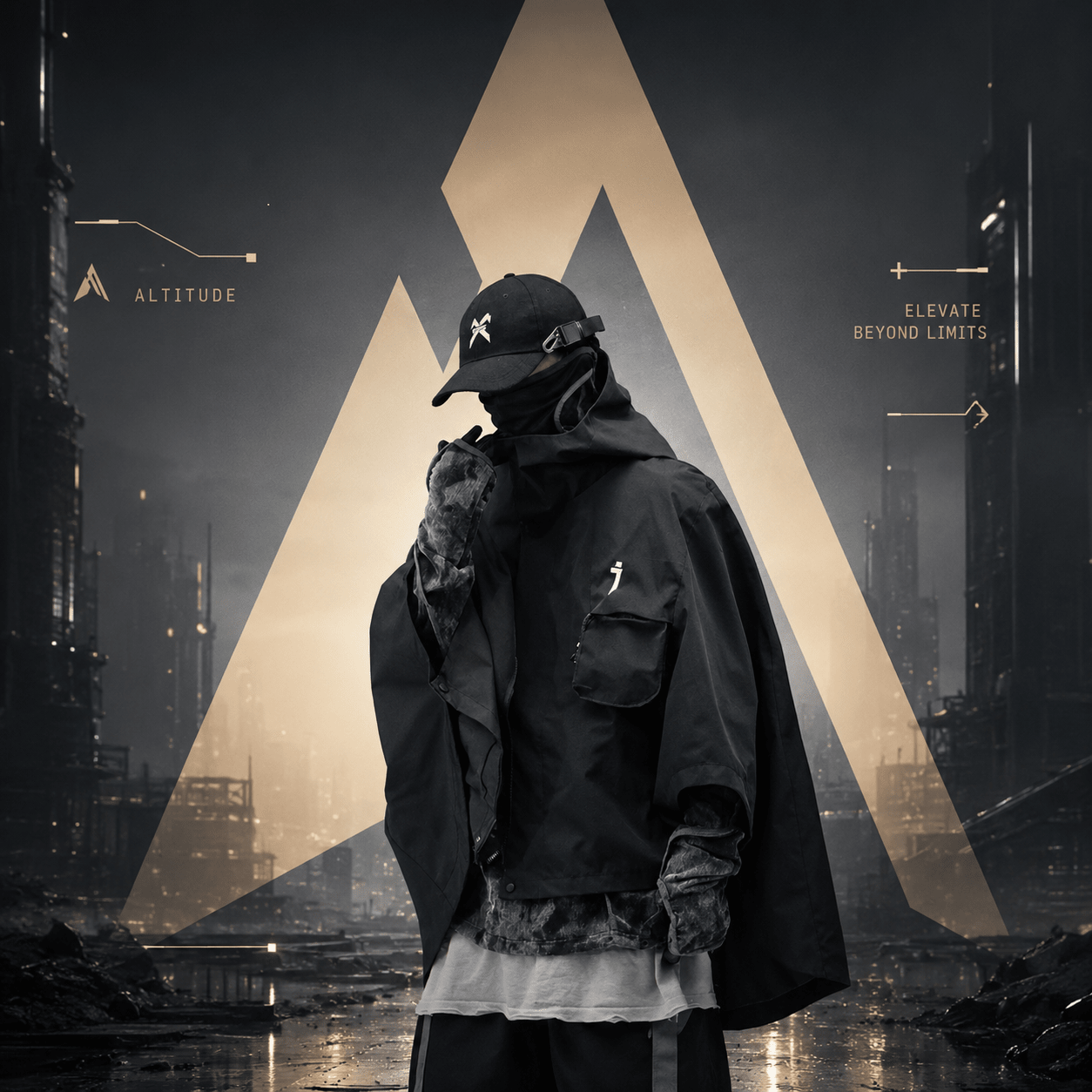 Women's Hooded Techwear Functional Cape Jacket - ATLAS 1