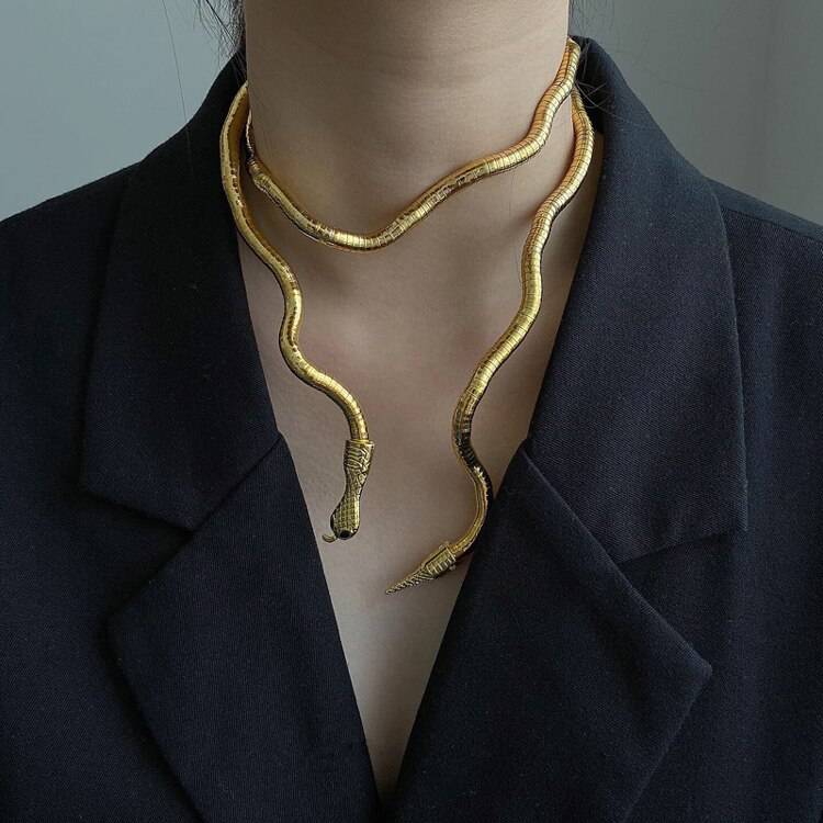 Women's Metal Snake Techwear Necklace - ATLAS 1
